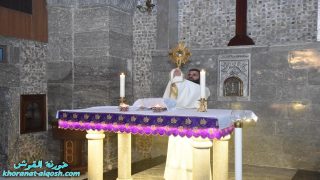 ساعة سجود وبركة القربان المقدس في كنيسة القوش