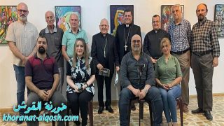 البطريرك ساكو يزور معرض ورشة لوقا للفنون