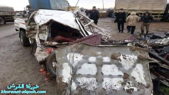 بالصور … حادث مروري مروع في مفرق القوش يؤدي بوفاة ايزيدي من قرية نفيرية