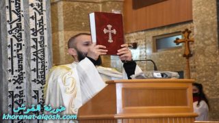 قراءة الانجيل المقدس في اليوم الثاني لصوم الباعوثة في كنيسة مار كوركيس – القوش