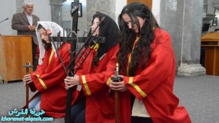 كادر التعليم المسيحي يحيي مراسيم درب الصليب للجمعة الرابعة في كنيسة مار كوركيس – القوش