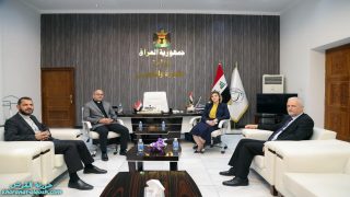 وزيرة الهجرة والمهجرين تستقبل قائمقام قضاء تلكيف ومدير مكتب أعمار سهل نينوى