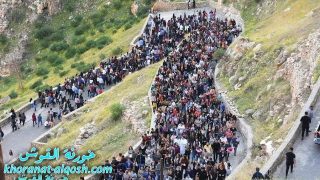 فيديو .. مراسيم درب الصليب صعوداً لدير الربان هرمزد في القوش بمشاركة كنائس ابرشية القوش