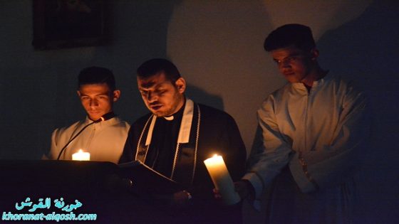 بالصور … مراسيم الجمعة العظيمة في كنيسة مار قرداغ في القوش