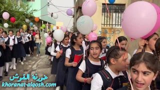 تلاميذ مدارس القوش تحتفل بزوياح عيد السعانين