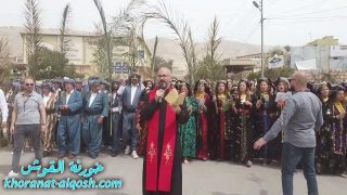 لقطات جوية لمسيرة عيد السعانين بمشاركة الآلاف من ابناء القوش