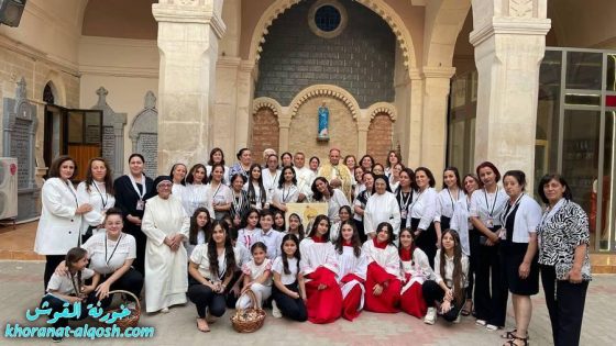 بمناسبة عيدها، اخوة مار عبد الاحد تشارك قداس الاحد في كنيسة القوش