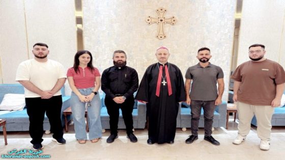 المطران فيليكس الشابي يستقبل فريق “شراغا” التطوعي في ابرشية القوش الكلدانية