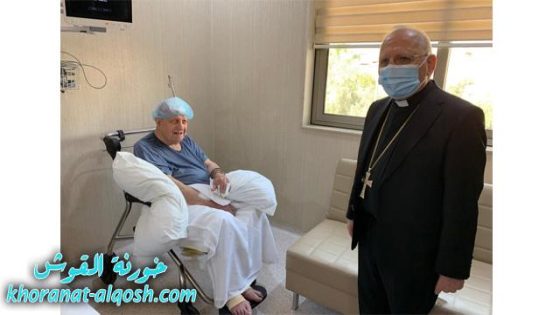 البطريرك ساكو يزور الاب البير ابونا في مستشفى مريمانة