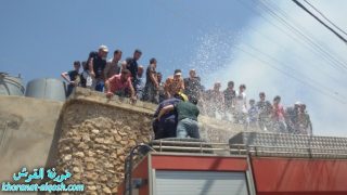 عاجل … بالصور والفيديو حريق يلتهم ورشة نجارة في القوش