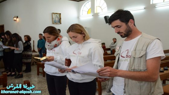 بالصور … منظمة Sos مع طلبة دورة الانكليزي يحييون مراسيم درب الصليب في كنيسة مار قرداغ