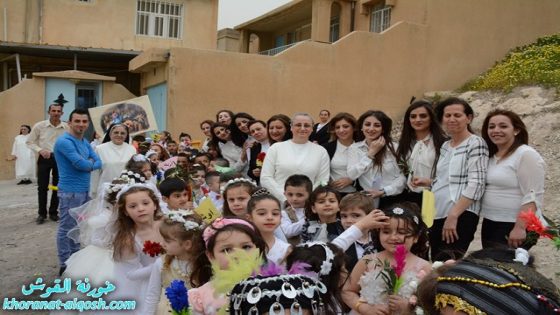 بالصور … اطفال روضة بيت الملائكة للطفولة و روضة القوش يحتفلون بعيد السعانين