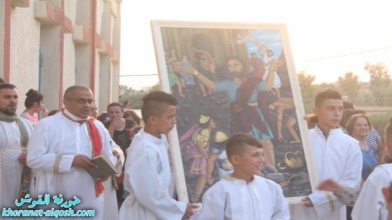 بلدة القوش تحتفل بعيد تذكار مار قرداغ الشهيد في كنيسته