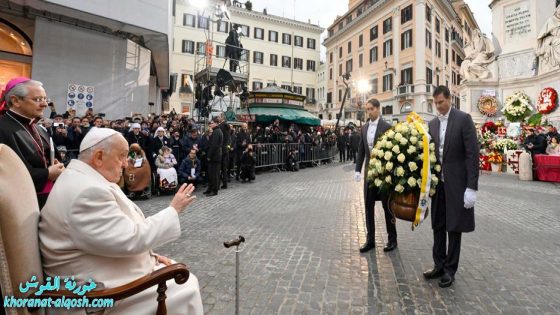 صلاة البابا فرنسيس عند أقدام مريم سيّدة الحبل بلا دنس