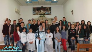 بالصور … مراسيم الجمعة الرابعة من درب الصليب في كنيسة مار قرداغ في القوش 2015