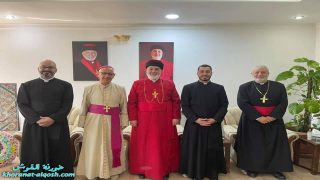راعي وكهنة ابرشية القوش يزورون البطريرك مار آوا رويال بمناسبة انتخابه ابا وبطريركا للكنيسة