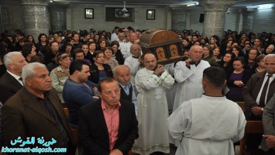 الاجواء الحزينة تطغي خلال مراسيم جمعة الالام في كنيسة مار كوركيس بالقوش