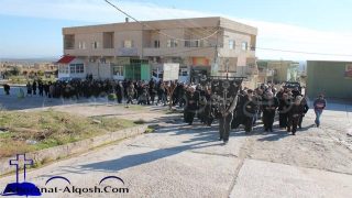 مصور …اهالي القوش يشيعون جثمان الشهيد الشاب روني كريم الريس