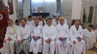 جانب من مراسيم ورتبة غسل ارجل التلاميذ في كنيسة ماركوركيس في القوش