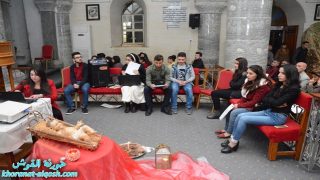 بمناسبة اعياد الميلاد، اخوية مريم تقيم رياضة روحية في كنيسة القوش