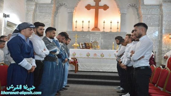 كنيسة ماركوركيس في القوش تحتفل برتبة غسل ارجل التلاميذ وقداس خميس