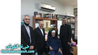 البطريرك ساكو يزور الاب البير ابونا بعد أجراء عملية جراحية له