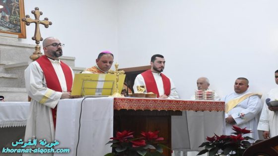 القداس الختامي لعام 2021 واستقبال العام الجديد في كنيسة مار قرداغ ببلدة القوش