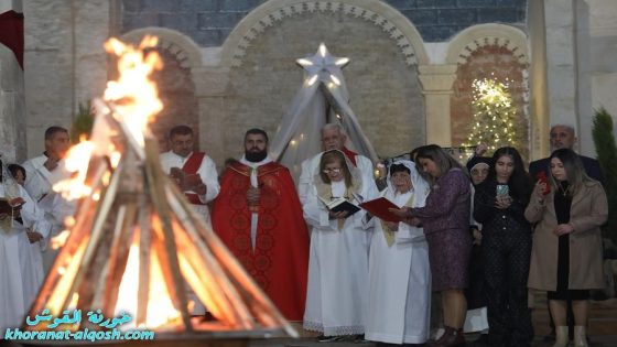 قداس ليلة الميلاد في كنيسة مار كوركيس ببلدة القوش