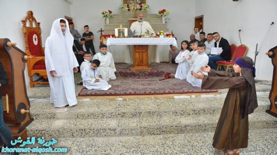 بالصور … كنيسة مار قرداغ تحتفل بقداس عيد القيامة لطلبة المدارس واطفال الروضات