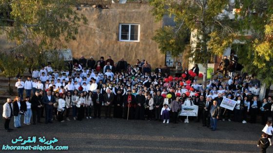بالصور .. مسيرة السعانين المخصصة لتلاميذ مدارس القوش الابتدائية