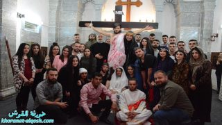 مشاهد حية صامتة لمراسيم درب الصليب المقدس في كنيسة مار كوركيس – القوش