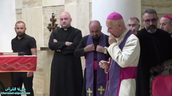 فيديو …مراسيم الدفن والجناز لمثلث الرحمات المطران مار بولس ثابت في كنيسة مار أدي – كرمليس