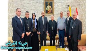 البطريرك ساكو يستقبل السيد حازم تحسين بك، امير الايزيديين