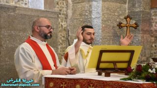 القداس الاول للأب رودي الصفار بعد رسامته الكهنوتية لكنيسة القوش