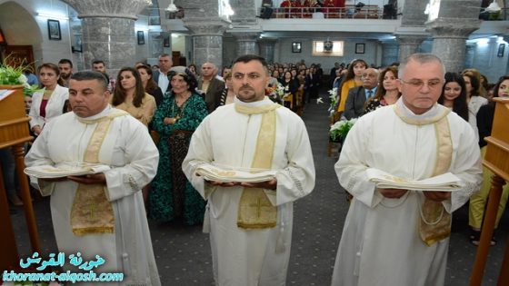 لأول مرة في ابرشية القوش الكلدانية، الرسامة الانجيلية لشمامسة كنيسة القوش