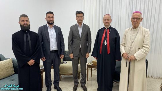 النائب د. جيمس حسدو يزور مطرانية القوش ويهنئ المدبّر البطريركي الجديد