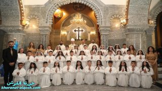 كنيسة القوش تحتفل بالتناول الأول لـ 69 تلميذاً وتلميذة