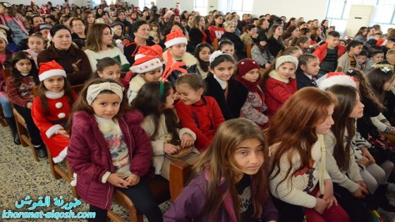 كنيسة القوش تحتفل بأعياد الميلاد ورأس السنة لتلاميذ وطلبة المدارس