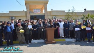 بعد مجزرة الباغوز الشنيعة، ناحية القوش في نينوى تنظم وقفة احتجاجية تضامنية مع الاخوة الايزيدية
