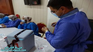 العيادة الخيرية في أبرشية كركوك الكلدانية تنظم حملة تلقيح ضد فايروس كورونا