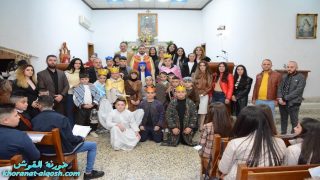 بمناسبة اعياد الميلاد، قداس غروب الشمس لطلاب المدارس في بلدة القوش