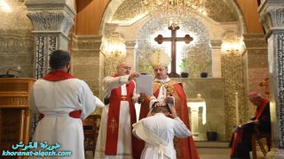 كنيسة القوش تحتفل بالسيامة الكهنوتية للشماس الإنجيلي أندرو رعد جما في كاتدرائية مار كوركيس