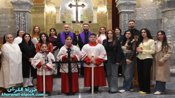 القوش تحيي الجمعة الثالثة من الصوم الكبير برتبة درب الصليب في كنيسة مار كوركيس