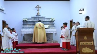 كنيسة القوش تحتفل بعيد الصعود بقداس إلهي