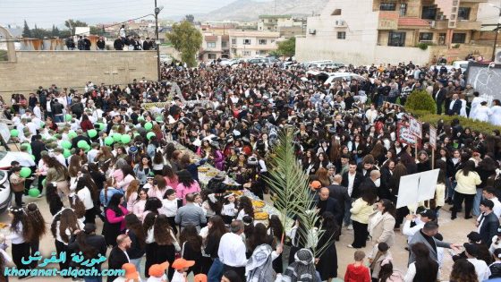 زياح أحد السعانين في القوش يجمع الإيمان والتراث بمشاركة واسعة من الأهالي