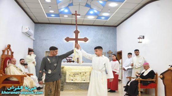 احتفال مميز بعيد القيامة لأطفال وطلبة القوش في كنيسة مار قرداغ