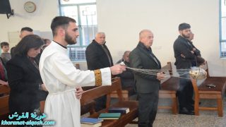 قداس الهي بعيد الدنح في كنيسة مار قرداغ في بلدة القوش