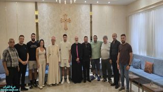 استقبال الشاب المغترب الملاكم جوناثان في مطرانية القوش
