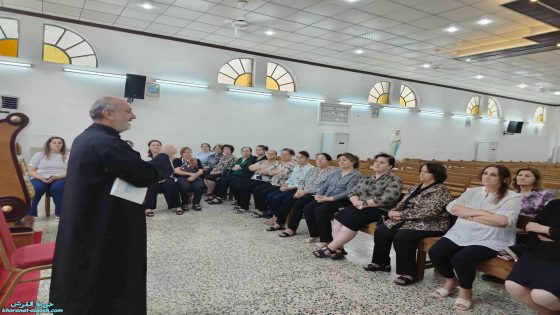 محاضرة للقاء المرأة في كنيسة مار قرداغ حول حياة الطوباوي كارلو أكوتيس