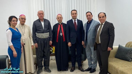 وفد من فرع شيخان يزور مطرانية القوش ويقدّم التهاني للمدبّر البطريركي